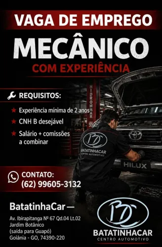 Vaga Emprego Mecânico