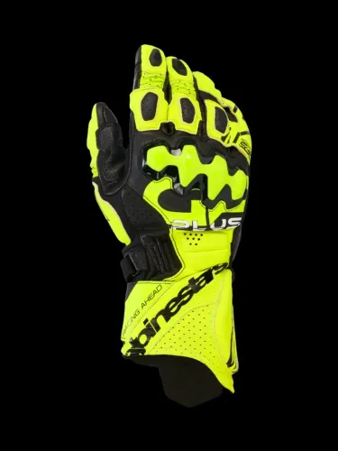 Luvas Alpinestars GP Plus R V3 Leather Gloves Yellow Fluo / Black (Novas)