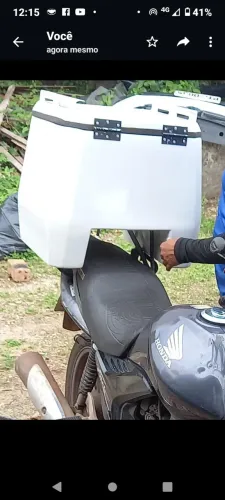 Baú de moto em fibra de vidro