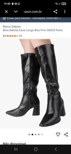 Bota dakota salto bloco - nova