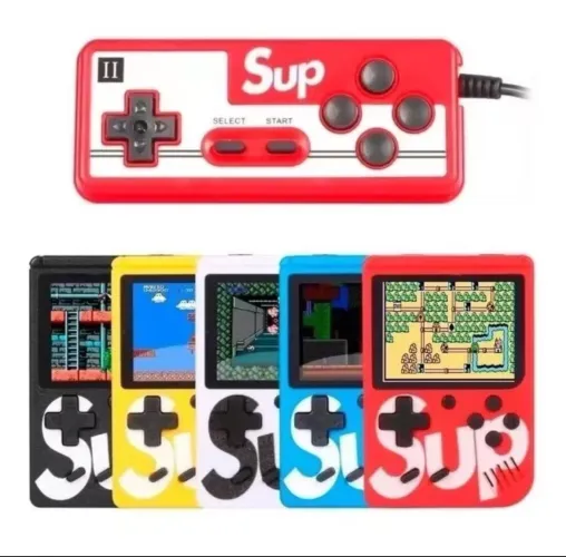Mini Vídeo Game Clássico 400 Jogos Mini 2 Player Com Controle