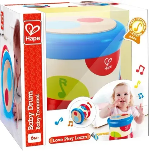 Hape - Tambor Musical Infantil em Madeira Xalingo