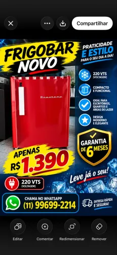 Frigobar 220 Brastemp retrô 