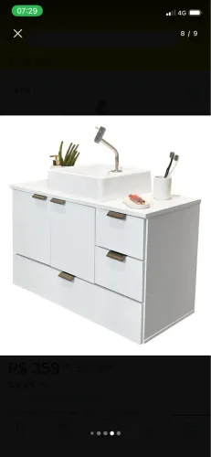 Vendo armário de banheiro já montado.