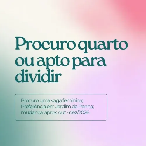 Alugo quarto (vaga feminina)