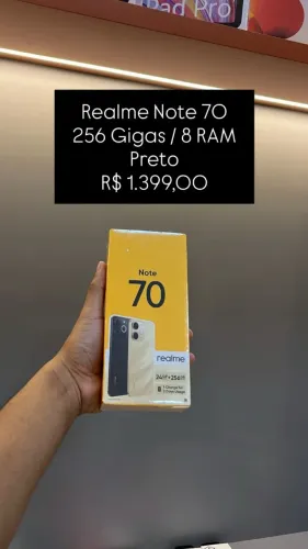 Realme Note 70 256GB / 8RAM / Preto / Novo Lacrado - Loja Fisica