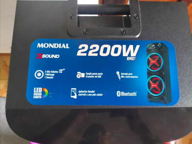 ? Caixa de Som Mondial XSound 2200W RMS