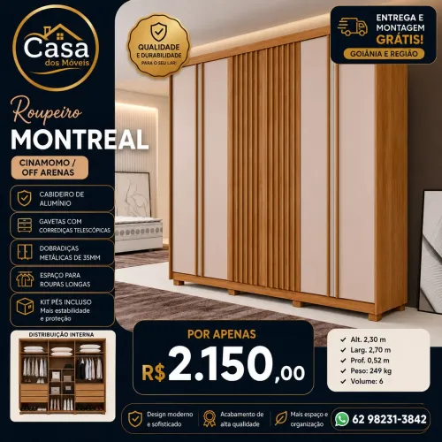 Roupeiro Montreal 2.70m