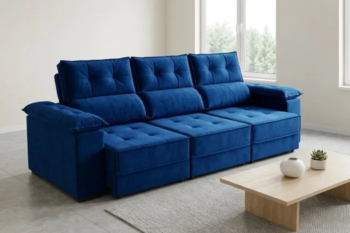 SOFA RETRATIL RECLINÁVEL 2.50 NOVO DE FABRICA FRETE GRÁTIS
