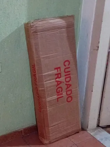 Armário balcão AJL Branco, ideal para micro-ondas e bebedouro, com 2 portas.