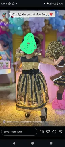 Vestido infantil Lol