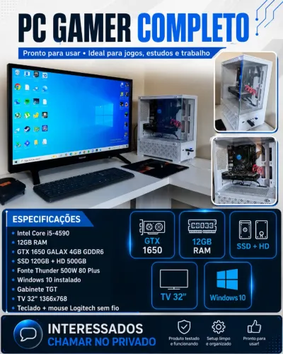 Pc Gamer i5 + GTX1650