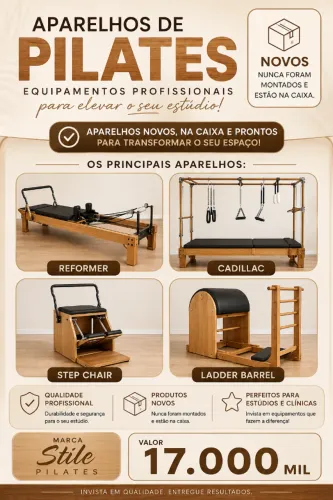 Vendo 4 aparelhos principais do pilates. Novos na caixa nunca montados