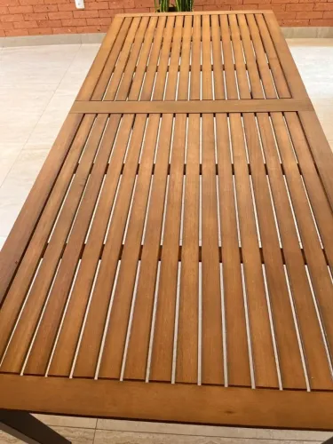 Mesa de área externa / jardim em Alumínio / Madeira