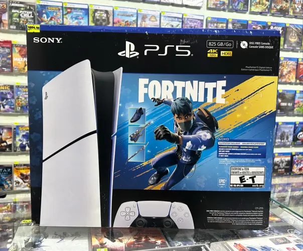 PlayStation 5 Slim  825 GB SSD Edição Digital Fortnite Novo lacrado 