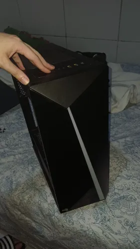 Gabinete Gamer Aerocool Shard Preto RGB Frontal + Cooler Extra