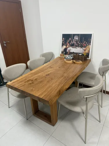 Mesa de Madeira Maciça 160 x 75 cm