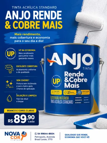 Tinta acrílica standard anjo ou