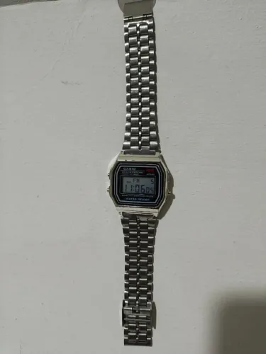 Relógio Casio Vintage Digital A158WA-1 Prateado Unissex