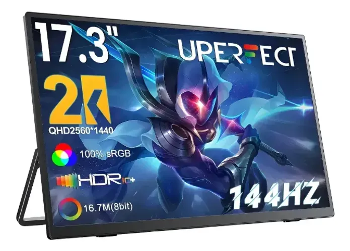 Monitor Portátil UPerfect 17,3'' 2K QHD 144Hz IPS USB-C HDM