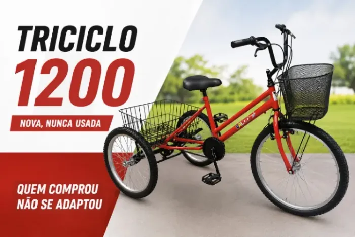 Bicicleta triciclo nova sem uso 