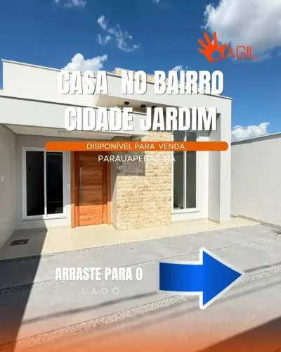CASA COM 02 QUARTOS DISPONÍVEL PARA VENDA NO BAIRRO CIDADE JARDIM! (FINANCIÁVEL)
