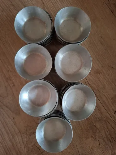 Forma de alumínio 6,5 cm de diâmetro preço por dúzia (tenho 7 dúzias)