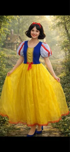 Fantasia da Branca de neve tamanho 14/16 ou P adulto