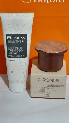 Kit sabonete líquido +refil creme Preenchedor chronos 60+