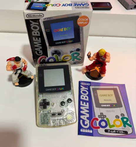 Game Boy Color Clear Japonês CIB | Serial Matching | Excelente Estado