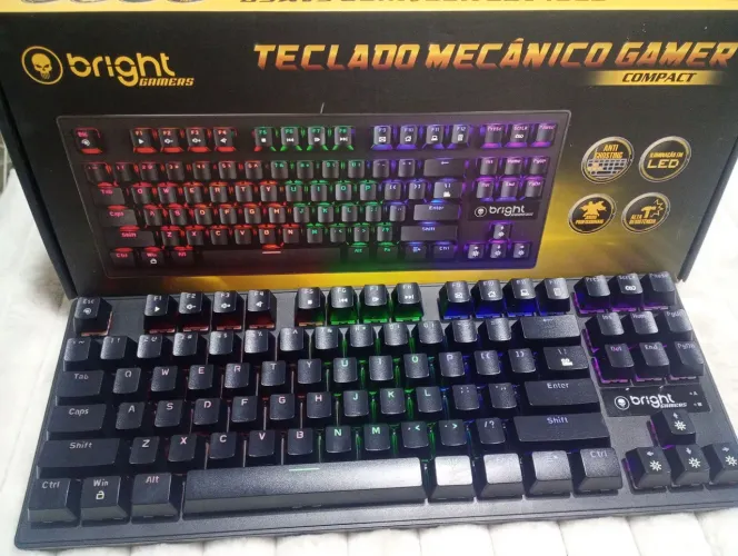 Teclado Gamer Mecânico, Switch Azul, USB, GTC559, Bright