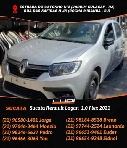Sucata Renault Logan 1.0 Flex 2021