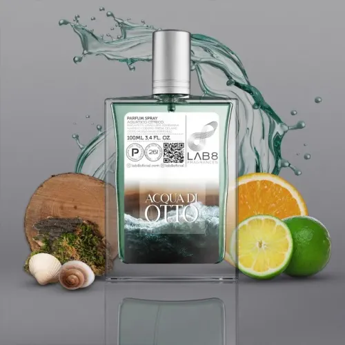 Perfume LAB 8 - Acqua di Otto 100 ml refrescante patchuli Mandarina, bergamota