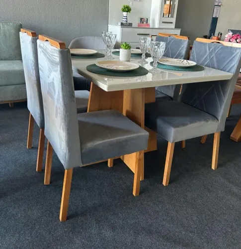 Conjunto de Mesa e Cadeiras para Jantar - 4 Lugares