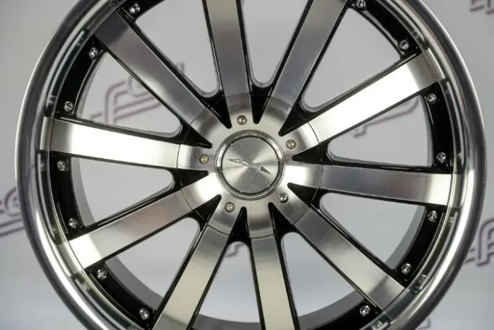 Rodas Ace Alloy Executive Preto Diamantado Borda Polida Blank - 19x8,5 Offset 20 (Nv)