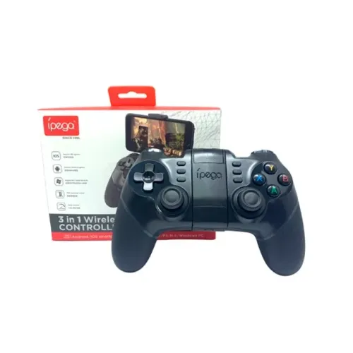 Controle Joystick Sem Fio Ipega Pg-9076 Celular/PC/Android/IOS/PS3 Preto Original Lacrado