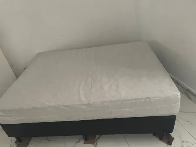 Base Sommier Ortobom Nobuck Black, Incluindo Colchão Ortobom Prata Spring