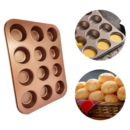 Forma para Cupcakes NOVA de Metal Não Gruda com 12 Cavidades e Entrega Rápida!