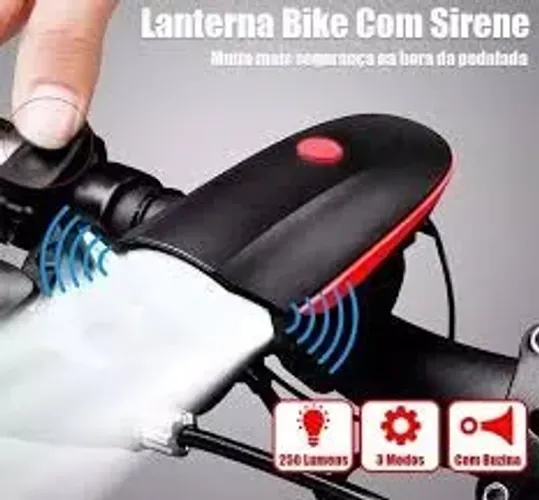 Lanterna bike com buzina-entrega gratis jp