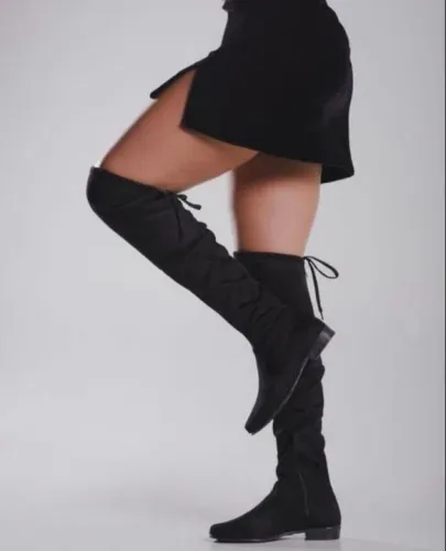 Bota meia coxa 