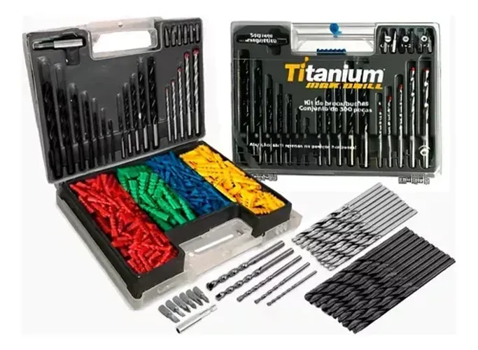 KIT DE BROCAS COM 300 PECAS - MAX DRILL