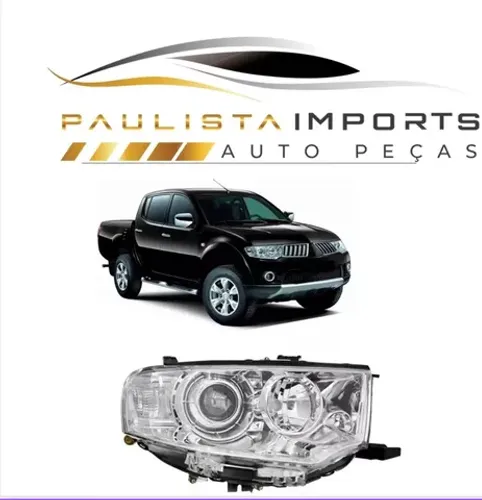 Farol L200 Triton Pajero Dakar ( Cromado Zero Km