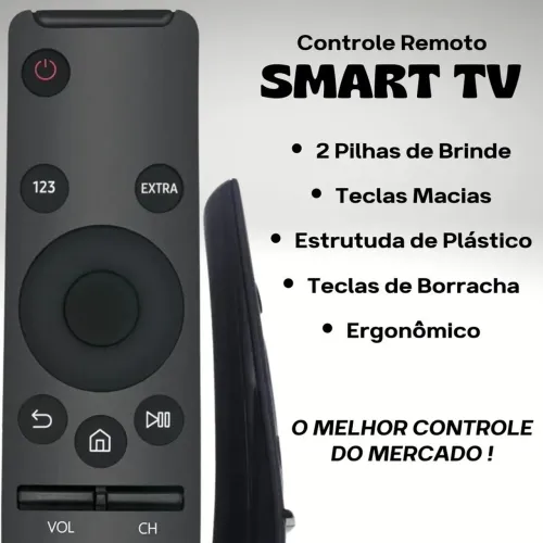 Controle Remoto Smart Tv 4k Samsung + pilhas