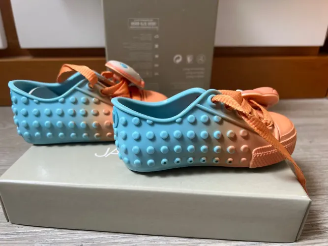 Tênis Mini Melissa - Azul e Laranja 19