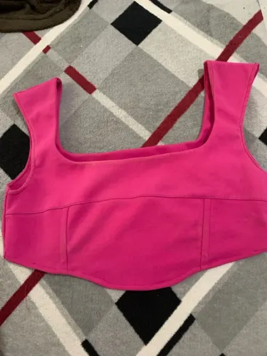 Top Cropped corset rosa