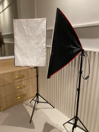 Kit tripé soft box 1 bocal