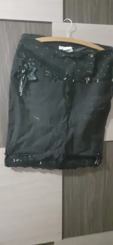 Saia Joyaly Luxo Preta 40 Pouco Usada
