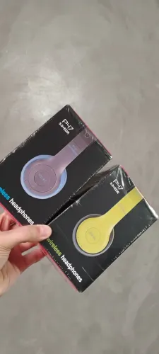 Fone Headphone P47 Bluetooth 5.0 - Rádio FM - Azul ou Verde - Novo