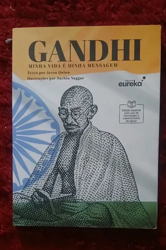 LIVRO BIBLIOGRAFIA DO GANDHI EM QUADRINHOS.