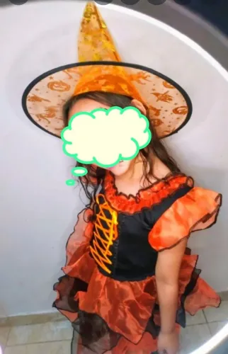 Fantasia Bruxinha 6 Anos (Semi Nova)